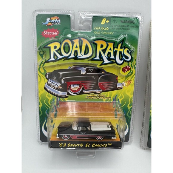 Jada Road Rats 1:64 Chevy Set of 5 NIP 2002 Diecast Rubber Tires Rare - Picture 4 of 8